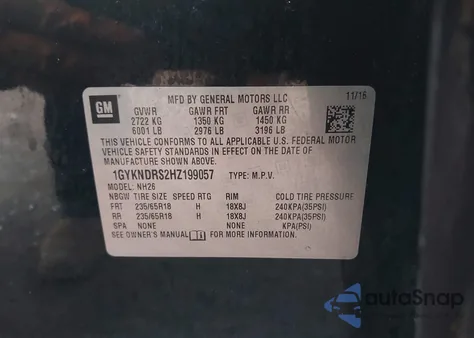 2017 Cadillac Xt5 Luxury z USA, uszkodzony, nr VIN 1GYKNDRS2HZ199057